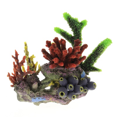 Декоративная коралловая композиция из пластика и силикона фирмы Vitality (24х20х26 см)(1) на фото