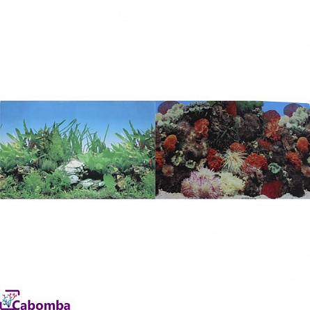 Двусторонний фон “Кораллы/Растительный” фирмы Prime (60Х150 см)  на фото