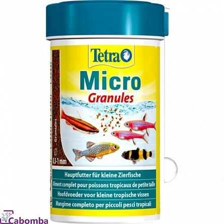 Корм Tetra Micro Granules для рыб небольшого размера (100 мл), гранулы на фото