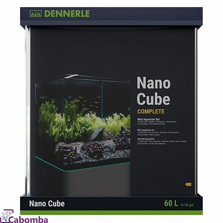Аквариум Dennerle Nano Cube Complete фильтр, освещение, подложка, грунт (38х38х43 см/ 60 л) на фото