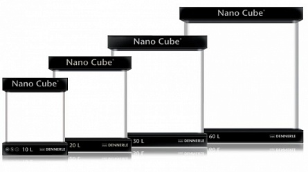 Аквариум нано-типа "Nano Cube" фирмы Dennerle, размером 20х20х25 см, объемом 10 литров на фото