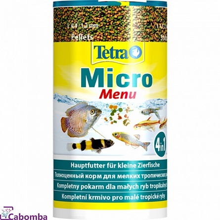 Корм Tetra Micro Menu для мелких рыб (100 мл) на фото