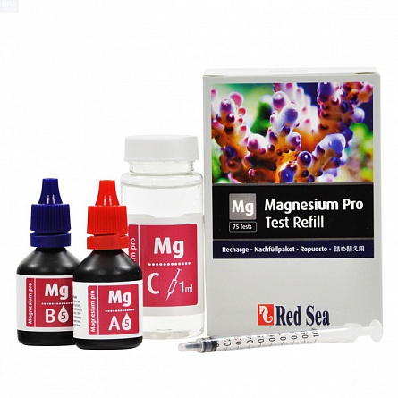 Дополнительные реагенты для теста "Magnesium Pro test Refill" фирмы RED SEA (100 изм) на фото