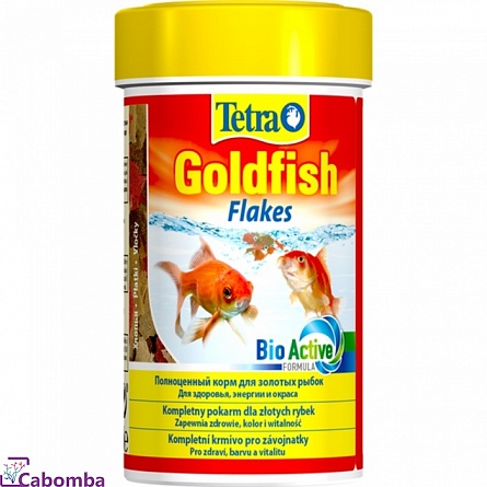 Корм Tetra Goldfish Flakes для золотых рыб (100 мл), хлопья на фото