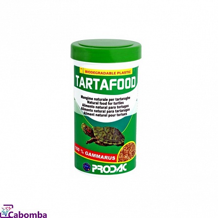 Корм из гаммаруса для черепах “Tartafood” фирмы Prodac (1.2 л/120 гр) на фото