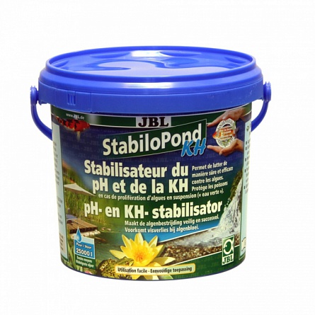 Средство StabiloPond KH фирмы JBL для повышения pH и стабилизации KH в прудовой воде (2.5 кг/25000 литров воды)  на фото