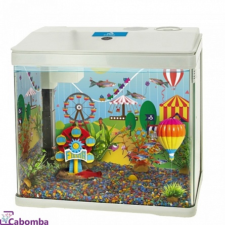 Детский аквариум Prime "Собери свой парк развлечений" с оборудованием и декорациями (15 литров) на фото