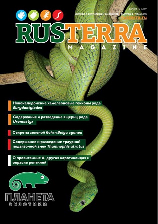 Журнал по террариумистике "RusTerra magazine", выпуск№3  на фото