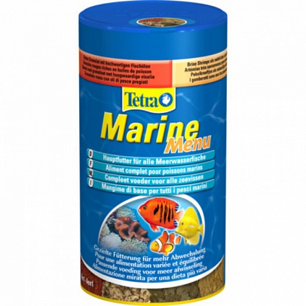 TetraMarin Menu: корм для морских рыб хлопья (250мл) на фото