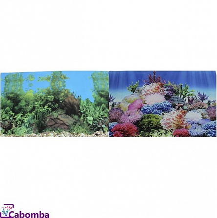 Двусторонний фон “Коралловый рай/Подводный пейзаж” фирмы Prime (50х100 см)  на фото
