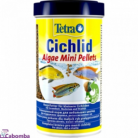 Корм Tetra Cichlid Algae Mini Pellets для небольших цихлид (500 мл) на фото