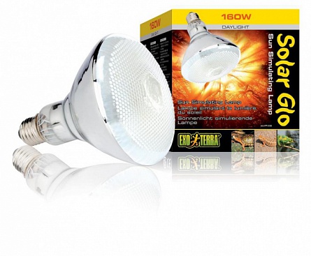 Лампа газоразрядного типа " Exo Terra Solar Glo" фирмы Hagen, мощность 160 Ватт на фото