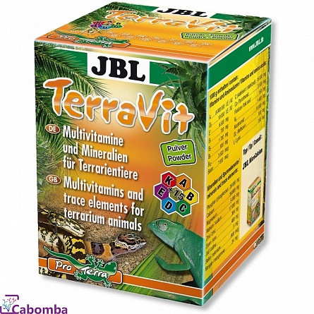 Витамины и микроэлементы JBL Terra Vit Pulver для рептилий и амфибий (порошок 135 гр.)  на фото