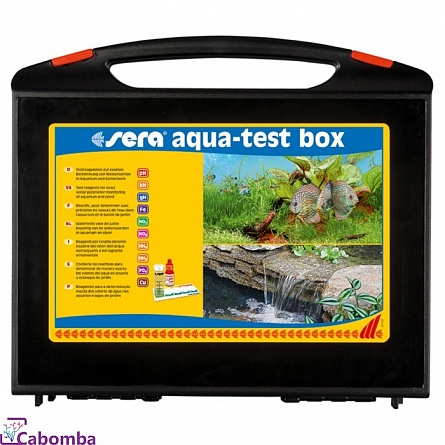 Набор для тестирования "AQUA-TEST BOX +Cu" по 10 показателям фирмы Sera (ЧЕМОДАНЧИК) на фото