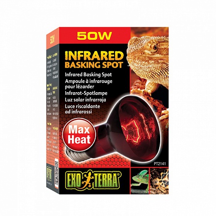 Сменная лампа дневного точечного свечения "EXO TERRA Heat Glo Infrared" фирмы Hagen мощность 50 Вт на фото