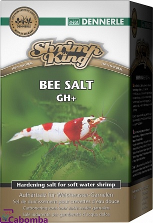 Соль минеральная для креветок Dennerle Shrimp King Bee Salt GH+ для повышения общей жесткости воды (без повышения карбонатной) 200 гр на фото
