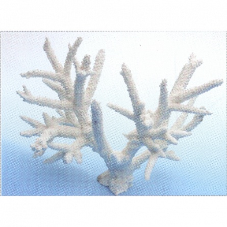 Декоративный коралл из пластика белого цвета (SH036MW) фирмы Vitality (16х15х18 см)  на фото