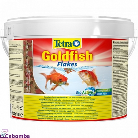Корм Tetra Goldfish Flakes для золотых рыб (10 л), хлопья на фото
