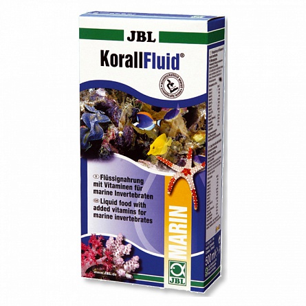 JBL KorallFluid корм с витаминами жидкий для беспозвоночных и мальков 100 мл на фото