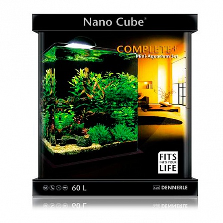 Кубический аквариум NANO CUBE COMPLETE PLUS фирмы DENNERLE (38х38х43 см/60 л) на фото