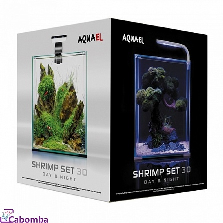 Аквариум Aquael Shrimp Set SMART LED D/N 30 л белый 29х29х35 см на фото