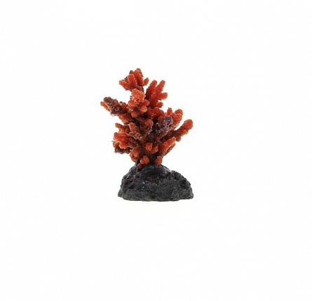 Декоративный пластиковый коралл коричневого перламутрового цвета фирмы Vitality (8*7*10 см)  на фото