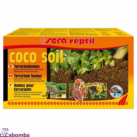 Террариумный натуральный грунт из кокосовой стружки Sera Reptil coco soil (500 гр)  на фото