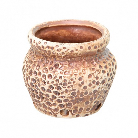 Декоративный элемент из керамики "Горшочек для растений" (малый) фирмы Аква Лого (5х5.5 см) на фото