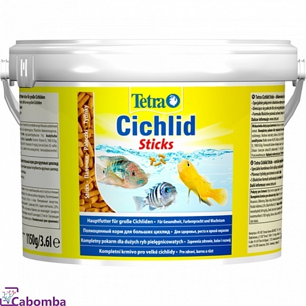 Корм Tetra Cichlid Sticks для больших цихлид (3.6 л) на фото