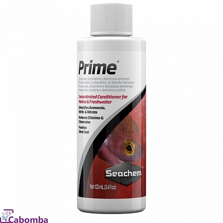 Средство Seachem Prime (100 мл) удаление хлора (пресн/морск) на фото