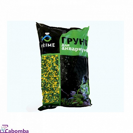 Грунт натуральный окрашенный Июньская трава фирмы PRIME (3/5 мм) 1 кг  на фото
