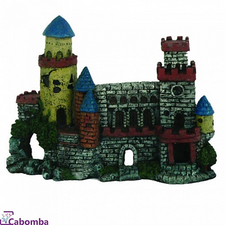 Декорация пластиковая "Замок с двумя башнями" фирмы Prime (27х10х20 см) на фото