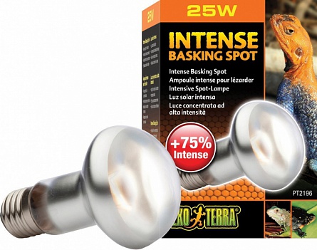 Неодиемовая лампа (для баскинга) "Exo Terra Intense Basking Spot" фирмы Hagen, мощность 25 Ватт на фото