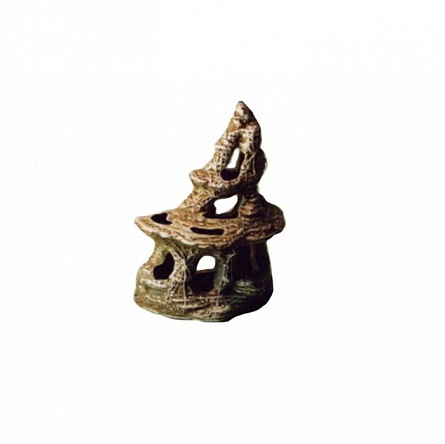 Декоративный элемент из светлой керамики "Черепаший берег малый" фирмы  Аква Лого (19х10х23.5 см)  на фото
