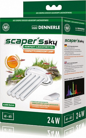 Лампа люминесцентная "Scaper's Sky 24W" Dennerle для светильников "Scaper's Light"  на фото