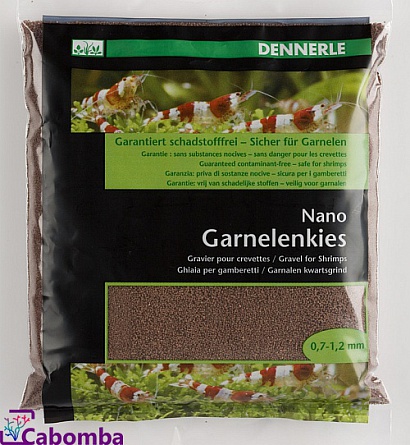 Грунт Dennerle Nano Garnelkies Borneo braun для креветочников (0,7-1,2 мм/2 кг) на фото
