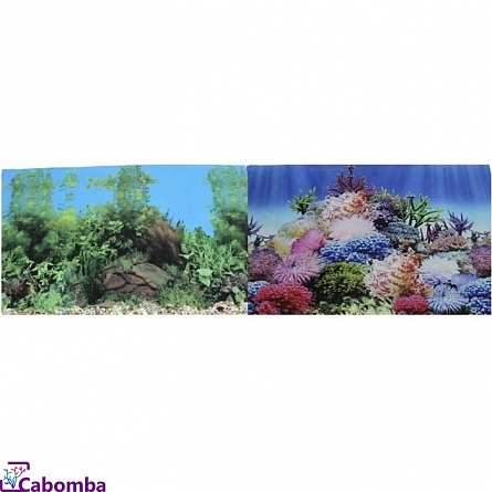 Двусторонний фон “Коралловый рай/Подводный ландшафт” фирмы Prime (30Х60 см)  на фото
