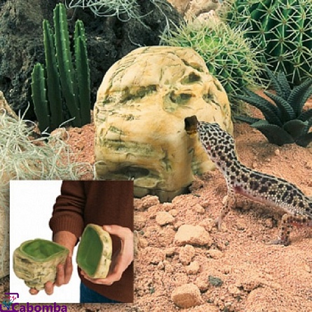 Декоративная скала-кормушка Insect Feeder Rock фирмы FERPLAST (для живого корма) на фото