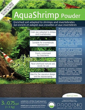 Грунт "AquaShrimp Powder" фирмы PRODIBIO, 0.6-1.2мм, 3л  на фото