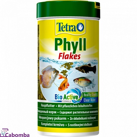 Корм Tetra Phyll Flakes для растительноядных рыб (250 мл), хлопья на фото