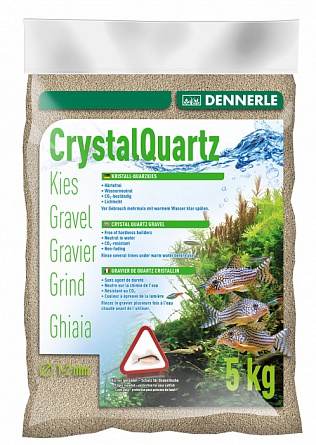 Грунт Kristall-Quarz фирмы DENNERLE  белый (1-2 мм / 5 кг)  на фото
