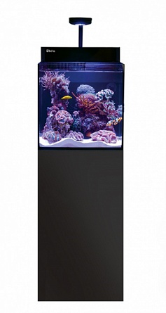 Морской нано-аквариум MAX Nano фирмы RED SEA с тумбой (45х45х132 см/чёрный/75 литров)  на фото
