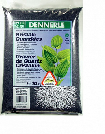 Грунт Kristall-Quarz фирмы DENNERLE темно-зеленый (1-2 мм / 10 кг)  на фото