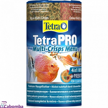 Корм с добавками TetraPRO Multi-Crisps Menu для всех тропических рыб (250 мл) на фото