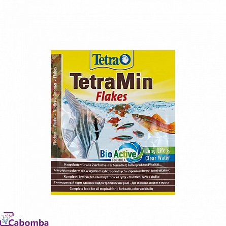 Универсальный хлопьевидный корм TetraMin фирмы Tetra (10 гр.) на фото