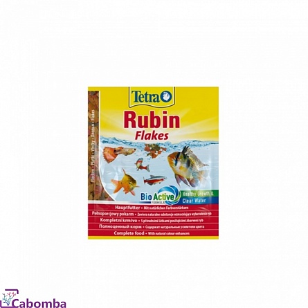 Корм Tetra Rubin Flakes для усиления цвета (12 гр), хлопья на фото