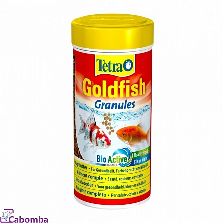 Корм Tetra Goldfish Granules для холодноводных и золотых рыб (250 мл), гранулы на фото