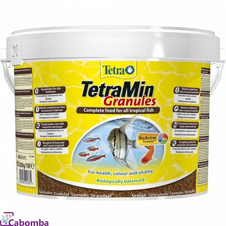 Корм TetraMin Granules для всех видов тропических рыб (10 л), гранулы на фото