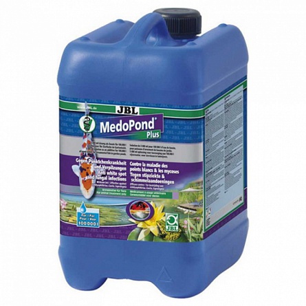 Средство от ихтика и грибковых инфекций "MedoPond Plus" фирмы JBL, 5 литров на 100.000л воды  на фото