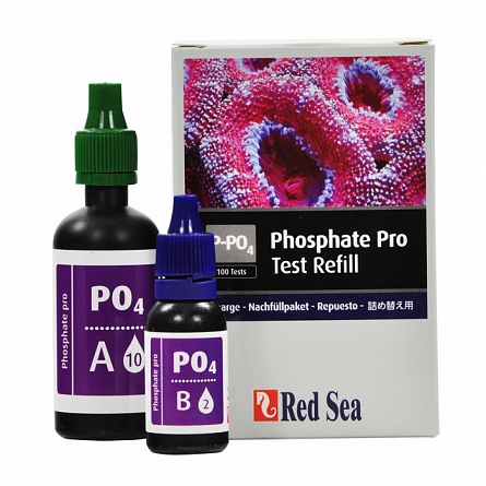 Дополнительные реагенты для теста "Phosphate Pro Test Refill" на содержание фосфатов фирмы RED SEA (100 изм) на фото